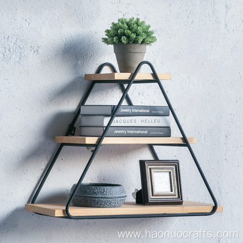 wrought iron triangular creative hanging decorative rack